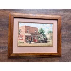 James W Johnson Signed Lithograph Craigs General Store 56/250 Framed Art Print